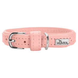 Hunter Hundehalsband Soho Mini aus Rindsleder für Welpen und kleine Hunde Hellrosa Größe XS – Bild 1 von 5