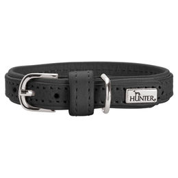 Hunter Hundehalsband Soho Mini aus Rindsleder für Welpen und kleine Hunde Schwarz XS – Bild 1 von 5