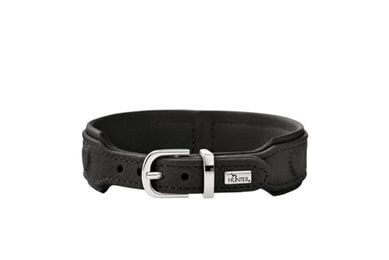 Hunter Hundehalsband Soho X Love aus Leder Schwarz für Welpen und kleine Hunde Größe 47 – Bild 1 von 7