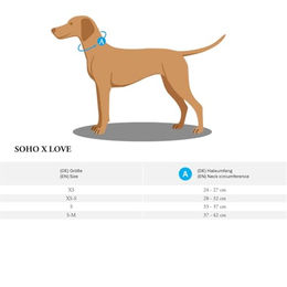 Hunter Hundehalsband Soho X Love aus Rindsleder flieder-grau Größe S für Welpen und kleine Hunde – Bild 1 von 4