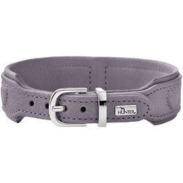 Hunter Hundehalsband Soho X Love aus Rindsleder für Welpen und kleine Hunde in Flieder-Grau Größe 47 – Bild 1 von 4