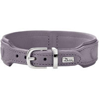 Produktbild von Hunter Hundehalsband Soho X Love aus Rindsleder für Welpen und kleine Hunde in Flieder-Grau Größe 47