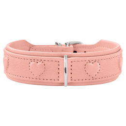 Hunter Hundehalsband Soho X Love aus Rindsleder Hellrosa für Welpen und kleine Hunde Größe XS – Bild 1 von 2