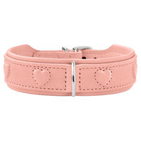 Produktbild von Hunter Hundehalsband Soho X Love aus Rindsleder Hellrosa Größe S für Welpen und kleine Hunde