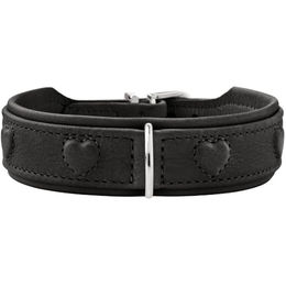 Hunter Hundehalsband Soho X Love Leder Schwarz XS Mini für Welpen - 37 cm – Bild 1 von 3