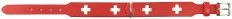 HUNTER Hundehalsband Swiss aus Leder Rot/Schwarz Größe S-M 47 cm – Bild 1 von 8