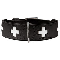 Produktbild von Hunter Hundehalsband Swiss aus Leder Schwarz 42 cm