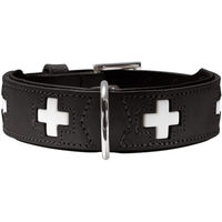 Produktbild von Hunter Hundehalsband Swiss aus Leder Schwarz Größe S - 37 cm