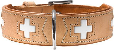 Hunter Hundehalsband Swiss aus Rindnappaleder Natur/Beige 42 cm – Bild 1 von 7