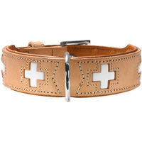Produktbild von Hunter Hundehalsband Swiss aus Rindnappaleder Natur/Beige 42 cm
