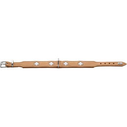 Hunter Hundehalsband Swiss aus Rindnappaleder natur/beige Größe S-M – Bild 1 von 7