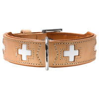 Produktbild von Hunter Hundehalsband Swiss aus Rindnappaleder natur/beige Größe XS