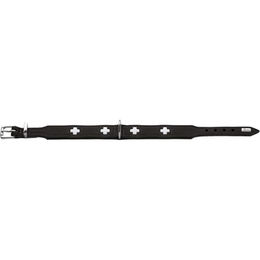 Hunter Hundehalsband Swiss aus Rindnappaleder Schwarz Größe S-M 50 cm – Bild 1 von 2