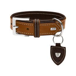 Hunter Hundehalsband Tara aus Leder Cognac/Dunkelbraun Größe 45 S Breite 3,5 cm - 45 cm – Bild 1 von 3