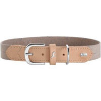 Produktbild von Hunter Hundehalsband Trino aus Rindsleder in Grau/Natur Größe M 55 cm