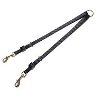 Produktbild von Hunter Hundehalsband und Doppelleine aus Nylon in Schwarz Größe S