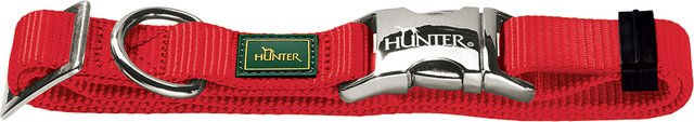HUNTER Hundehalsband Vario Basic Alu-Strong aus Nylon Rot Größe L 40-55 cm – Bild 1 von 5