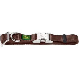Hunter Hundehalsband Vario Basic Alu-Strong Nylon Braun Größe L – Bild 1 von 4