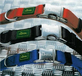 Hunter Hundehalsband Vario-Basic ALU-Strong Nylon Orange Größe L – Bild 1 von 2