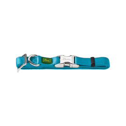 Hunter Hundehalsband Vario Basic Alu-Strong Nylon Petrol Größe M – Bild 1 von 5