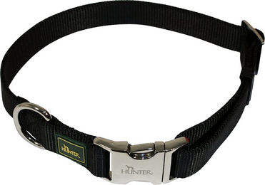 Hunter Hundehalsband Vario-Basic Alu-Strong Nylon Schwarz XL 45-65 cm – Bild 1 von 5
