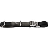 Produktbild von Hunter Hundehalsband Wolmar BioThane und Leder mit Alu-Strong Verschluss Schwarz/Grau Größe L