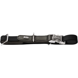 Hunter Hundehalsband Wolmar BioThane und Leder mit Alu-Strong Verschluss Schwarz/Grau Größe M – Bild 1 von 3