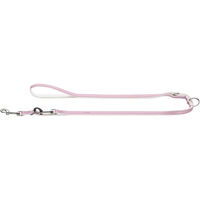 Produktbild von Hunter Hundeleine Modern Art verstellbar aus Kunstleder rosa weiß