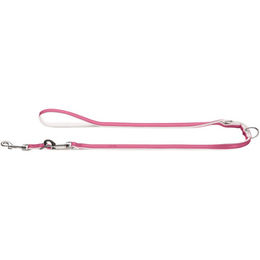 Produktbild von Hunter Hundeleine Modern Art verstellbar aus Kunstleder rosa weiß
