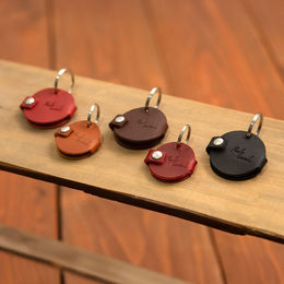 HUNTER Hundemarken-Etui Aalborg aus Leder in Rot Größe S – Bild 1 von 6