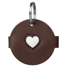 Hunter Hundemarken-Etui Love aus Leder braun Größe S – Bild 1 von 4