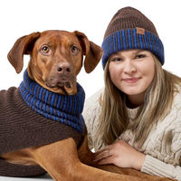 Produktbild von Hunter Hundepullover Odense mit Mütze Set braun/blau Größe 25