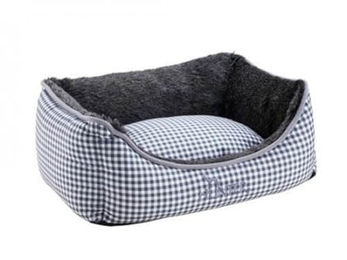 Hunter Hundesofa Astana Hundebett aus Baumwolle Grau Größe M – Bild 1 von 2