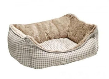 Hunter Hundesofa Astana Hundebett aus Baumwolle in Beige oder Braun Größe M – Bild 1 von 2