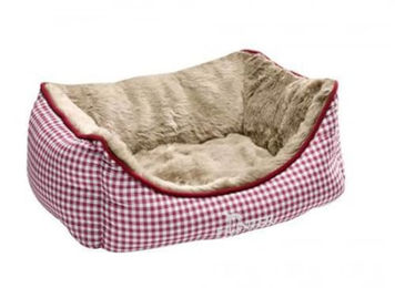 Hunter Hundesofa Astana Hundebett aus Baumwolle Rot Größe M – Bild 1 von 4