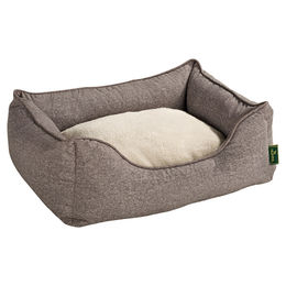 Hunter Hundesofa Boston Hundebett aus Plüsch braun Größe M – Bild 1 von 4