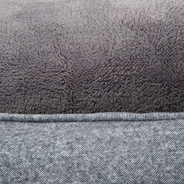 Hunter Hundesofa Boston Hundebett aus Plüsch Grau Größe XL – Bild 1 von 5