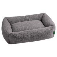 Produktbild von Hunter Hundesofa Kumara Hundebett aus Teddyplüsch Grau Größe L 100 x 70 cm