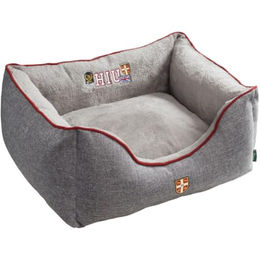 Hunter Hundesofa University Hundebett aus Plüsch Grau Größe S – Bild 1 von 5