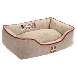 Hunter Hundesofa University Hundebett aus Plüsch in Braun oder Beige Größe L – Bild 1 von 4
