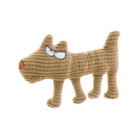 Produktbild von Hunter Hundespielzeug Barry Wolf aus Cord mit Squeaker in Braun 13cm - 7 cm