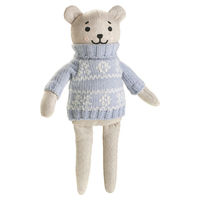 Produktbild von Hunter Hundespielzeug Birka Bär Plüschgraublau - 27 cm