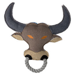 Produktbild von Hunter Hundespielzeug Canvas Ring Ochse mit Quietschfunktion aus Baumwolle Grau - 26 cm