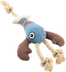 Hunter Hundespielzeug Canvas Sansibar Rantum Hummer aus Baumwolle braun mit Squeaker 43 cm – Bild 1 von 2