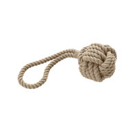 Produktbild von Hunter Hundespielzeug Inari Ball mit Handschlaufe aus Baumwolle Beige Größe M