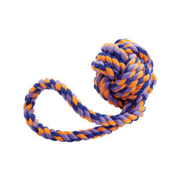 Hunter Hundespielzeug Jena Ball mit Handschlaufe aus Baumwolle Größe S Bunt – Bild 1 von 7