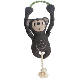 Hunter Hundespielzeug Rio Affe aus Plüsch mit Tau Braun 40 cm - 40 cm – Bild 1 von 10