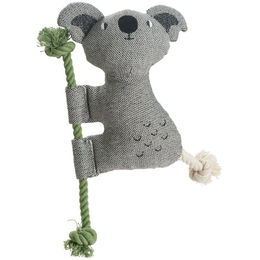 Hunter Hundespielzeug Rio Koala aus Plüsch und Baumwolle mit Tau 30 cm Grau – Bild 1 von 3