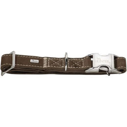Hunter Hunting Alu-Strong Hundehalsband aus Leder in Braun Größe XL – Bild 1 von 3