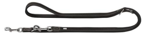 Hunter Hunting Verstellbare Leder Führleine für Hunde Schwarz 200 cm - 200 cm – Bild 1 von 2